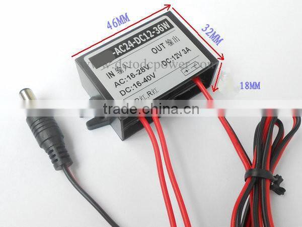 AC-DC power modules AC24V turn DC12V3A DC-DC power converter 24V power switch 12V2A1A