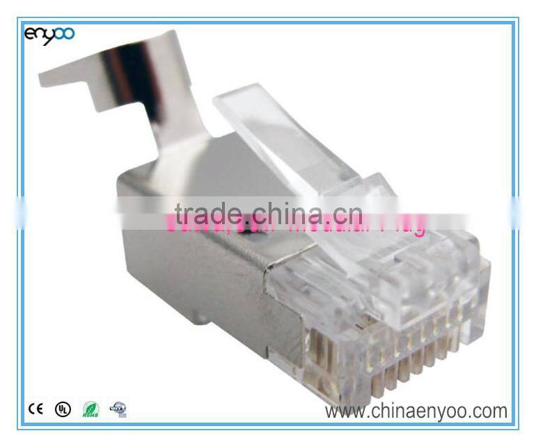 RJ45 Connector, Shielded RJ45 Plug for CAT 6, CAT 6A, CAT 7 Solid and Stranded Cable