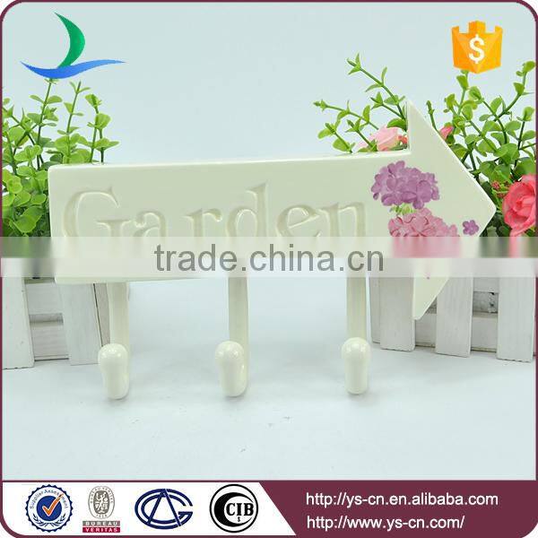 pastoral style garden sign with hook