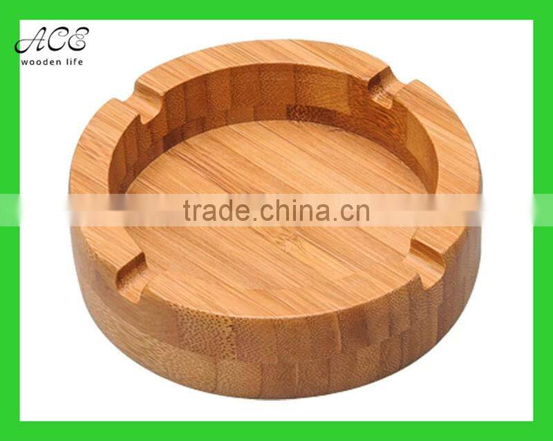 Custom round bamboo ashtray Bamboo ashtray
