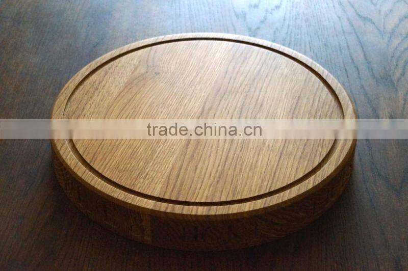 Oak Cake Stand with Laser Logo For Party Home Use Dessert Holder With Glass Cover