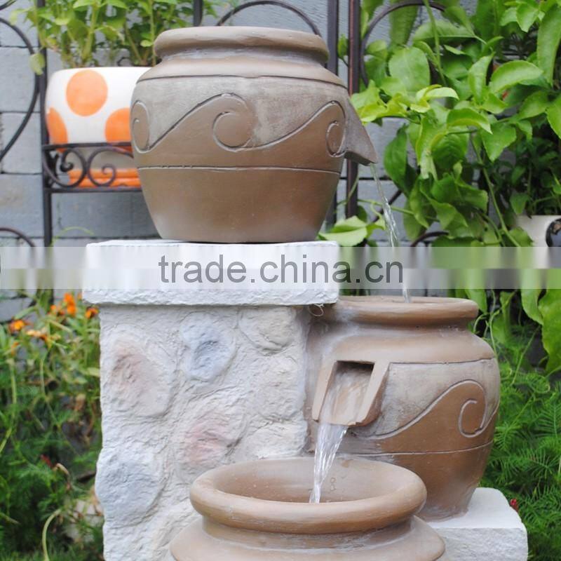 Wholesale Polyresin Jars Outdoor Water Fountain