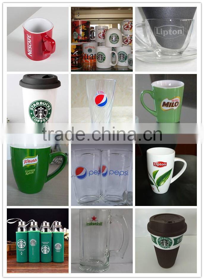 KC-00646 porcelain plate with mug printed ceramic plate with mug