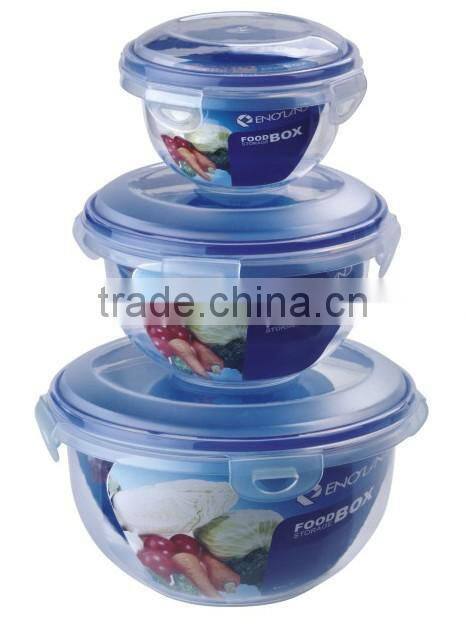 plastic fresh keeping box 3pcs set/plastic box/plastic container/plastic canister
