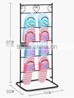 Portable shoe rack bedroom furniture iron slipper storage stand