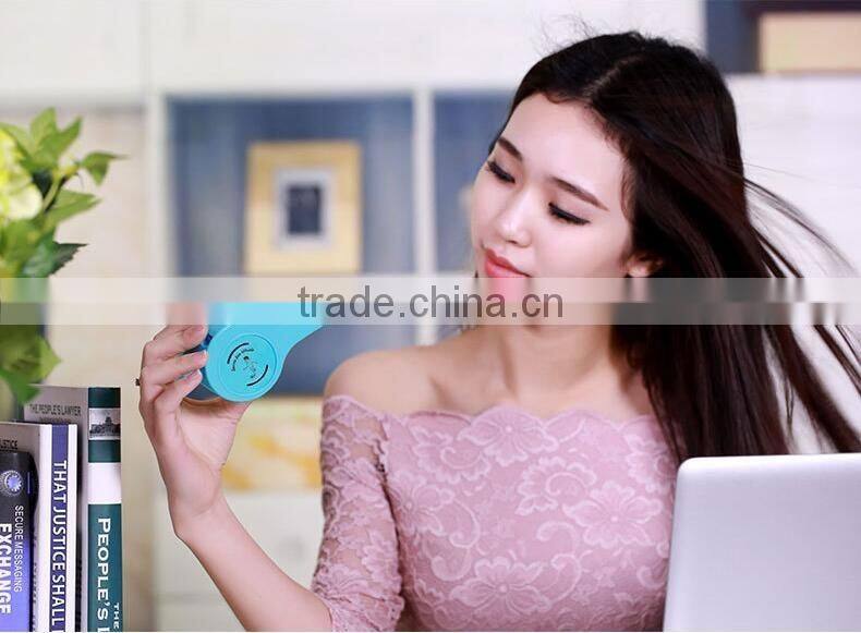 Creative mini fan summer hand-held whistle Cool fan new ultra-thin portable two tranches variable speed fan