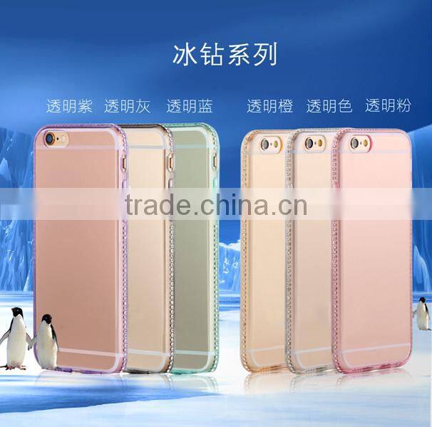 Custom shockproof TPU diamond phone case for iPhone 6 6Plus