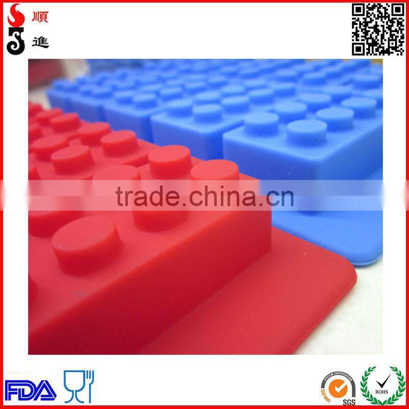 Brick Ice Cube Tray Silicone Mould Build Fun Ice Bricks Party Chocolate