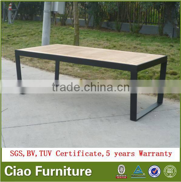 modern home furniture rectangle rattan teak wooden dining table