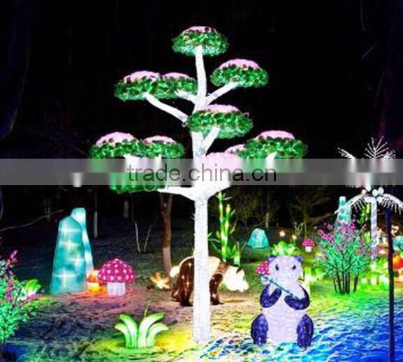 led lighting colourful shinning tree man made fake led tree