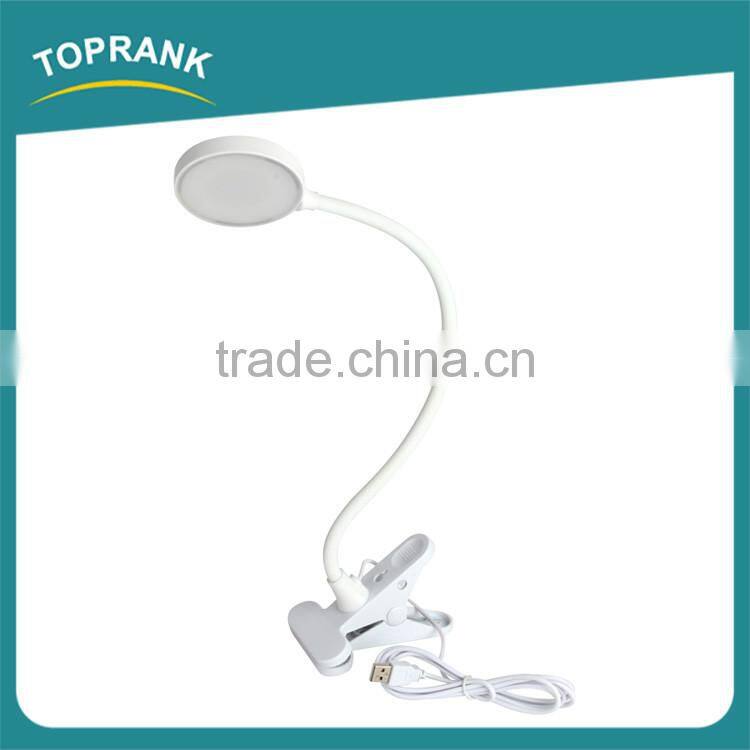 New design flexible USB rechargeable clip lamps eye protection led reading lamp
