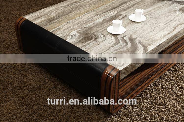 2015 new design marble travertine top coffee table for sale