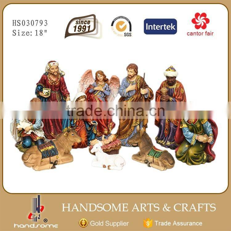 18 Inch Resin Craft Religious Items Home Decoration Christmas Nativity Set