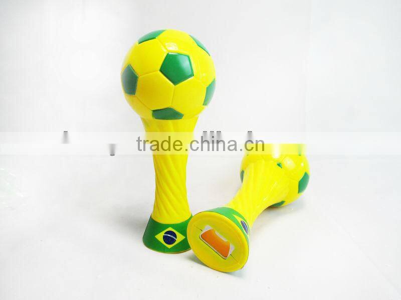 2014 hot sale for World Cup rattle with bottle opener
