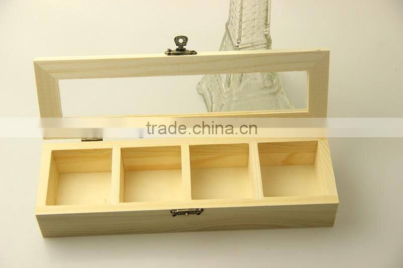 wooden tea set storage box