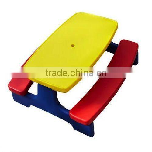 NEW Outdoor Indoor Plastic Kids Group Team Play Folding Table Chair Bench Set Ages 3+