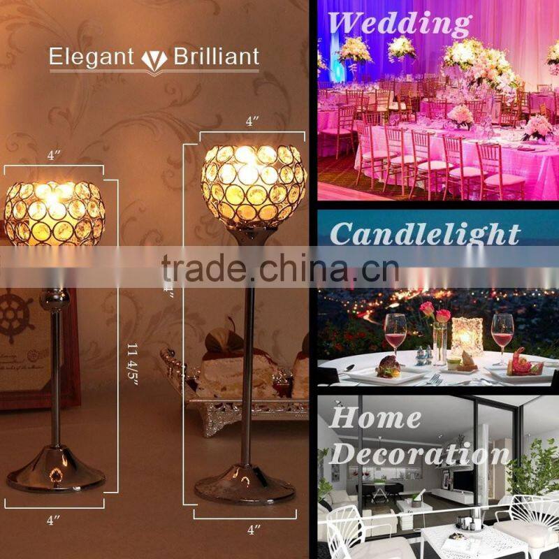 Candlestick Holders For Wedding Centerpieces Decoration Set of 2 Tea Light Candle Holder