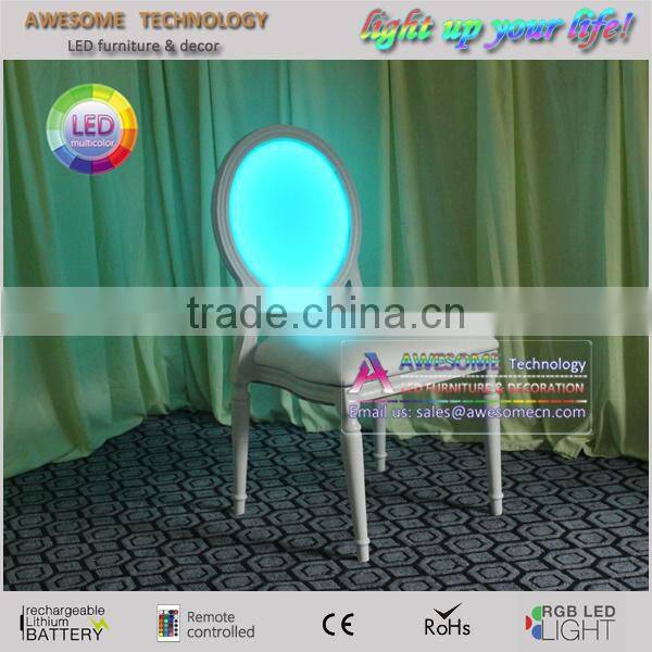 Round back ghost aluminum chair for dining