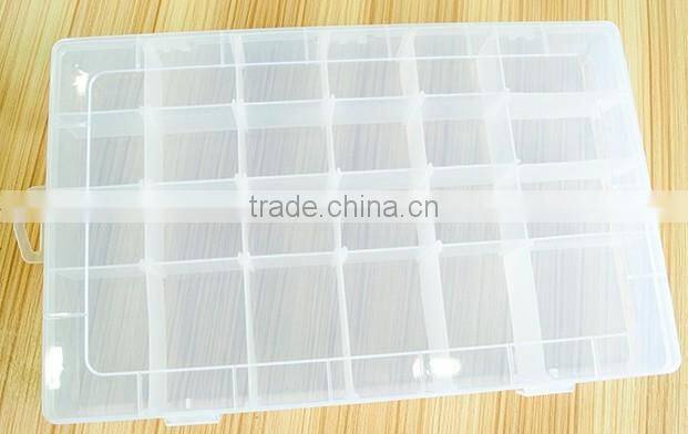 24 Compartments Clear Plastic Kids DIY Tool Toys Organizer Divider Cosmetic Makeup Storage box case