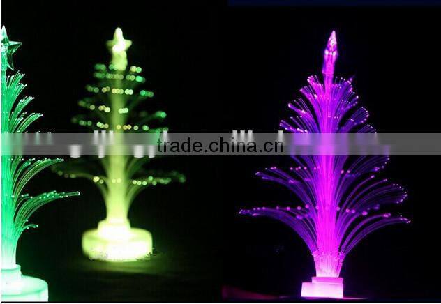 craft artificial LED 7colors changing fiber optic christmas tree decoration