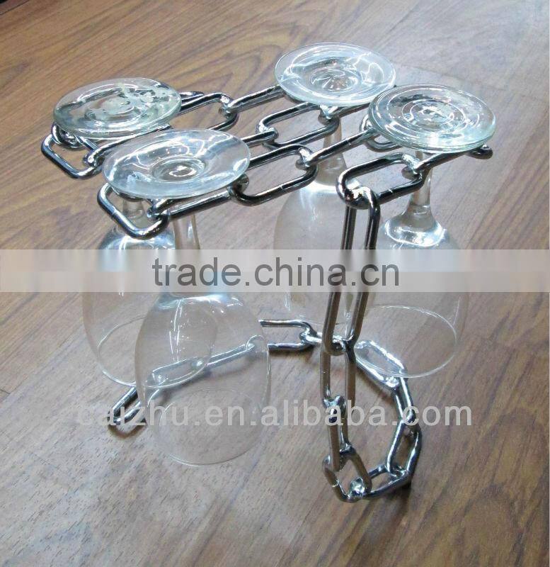 Hot Selling Chain Wine Glass Holder Rack and Stand
