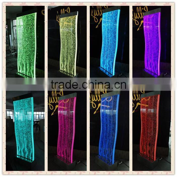 living room decor changing color water bubble acrylic partition wall