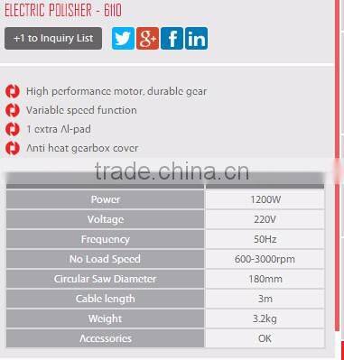 RONIX ELECTRIC POLISHER 6110 180MM 1200W 3.2KG