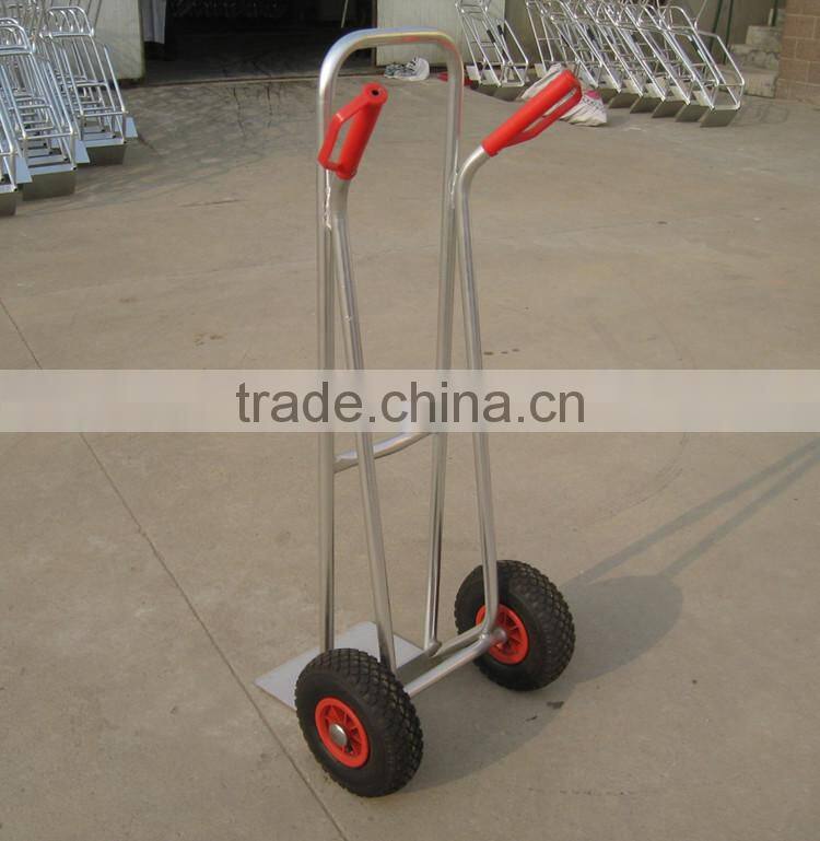 china aluminum two handle lightweight metal hand push cart
