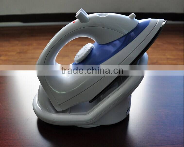 Non stick soleplate vertical cordless steam iron
