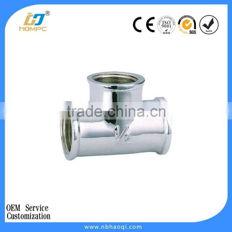 y tee copper pipe fitting copper male hose fitting