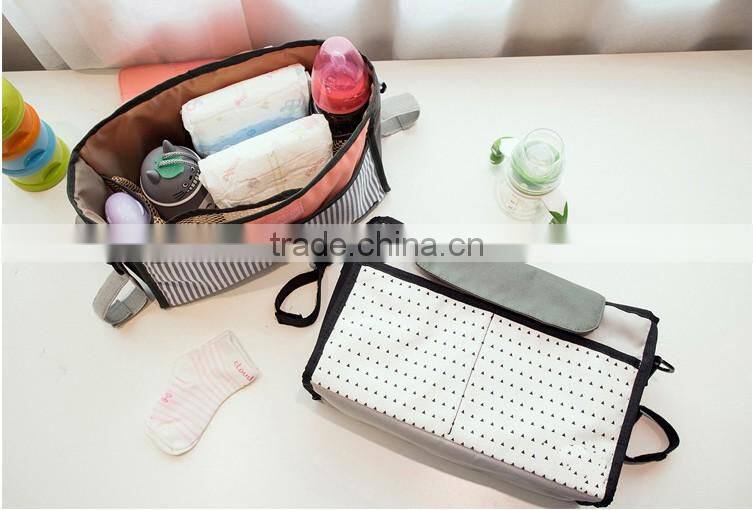 Hanging baby diaper organizer bag for stroller