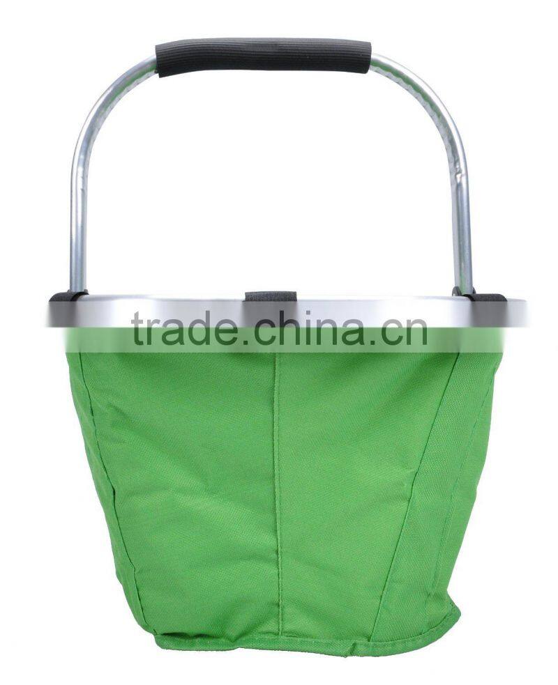 Small Double Layers Polyester Collapsible Market Shopping Tote & Picnic Basket(CBS032)