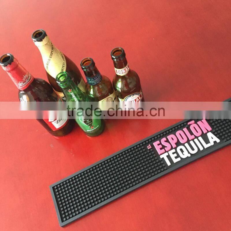 anti slip pvc bar mat bar runner with 3D logo