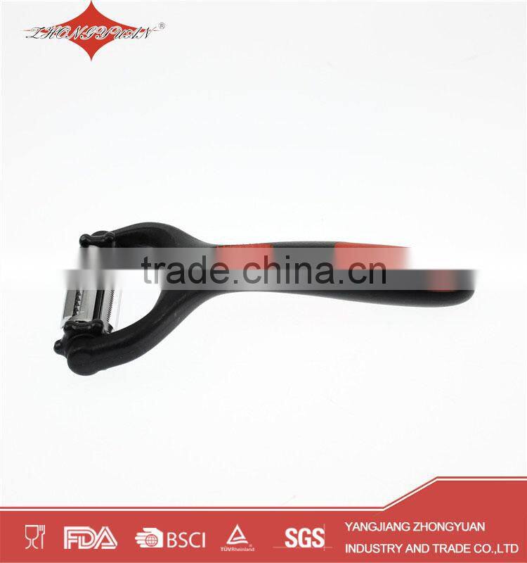 3 in 1 multi-function stainless steel vegetable peeler with rubber handled