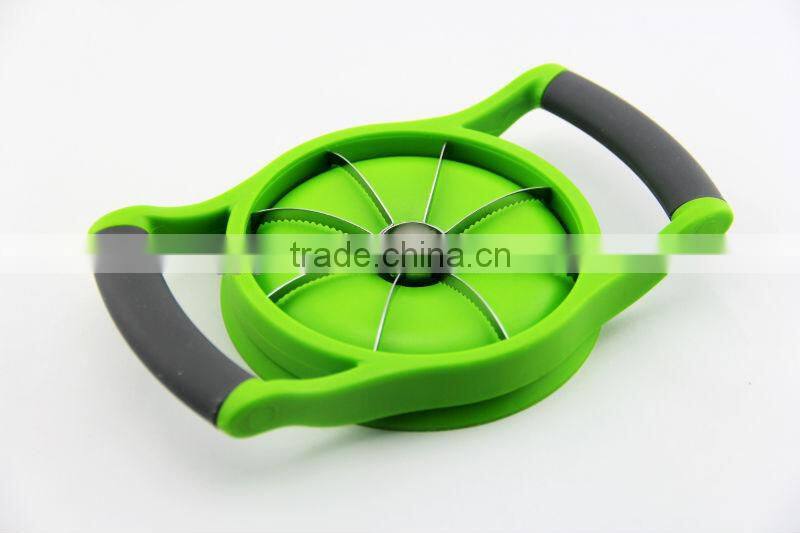Cute yellow fruit tools medium size plastic spiral slicer for vegetables and fruits