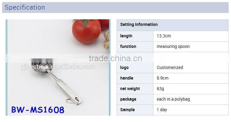 Stainless Steel Stainless Steel Set of 4 Measuring Spoons for Measuring Dry And Liquid Ingredients