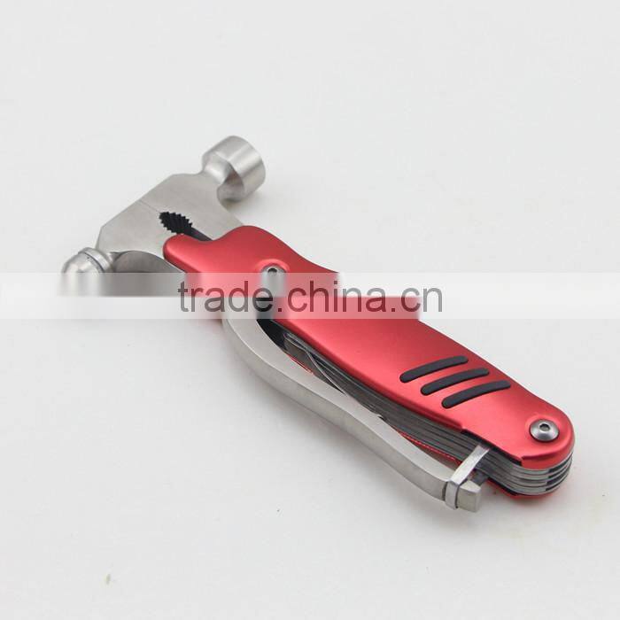Red Multi-function Tool Hammer Drill Plier 7 in 1 Multi Hammer