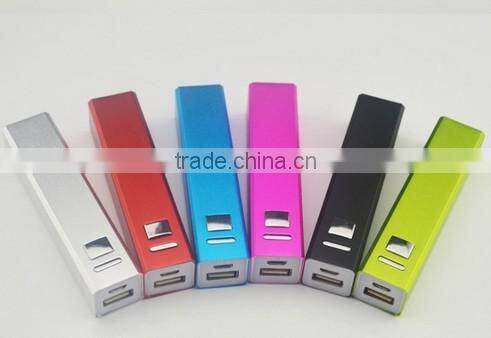 2600mAh Cuboid Shape Portable Metal Power Bank