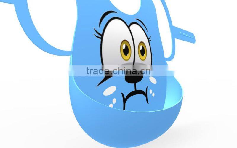 FDA/LFGB printed baby bib,custom silicone bib for baby /adult