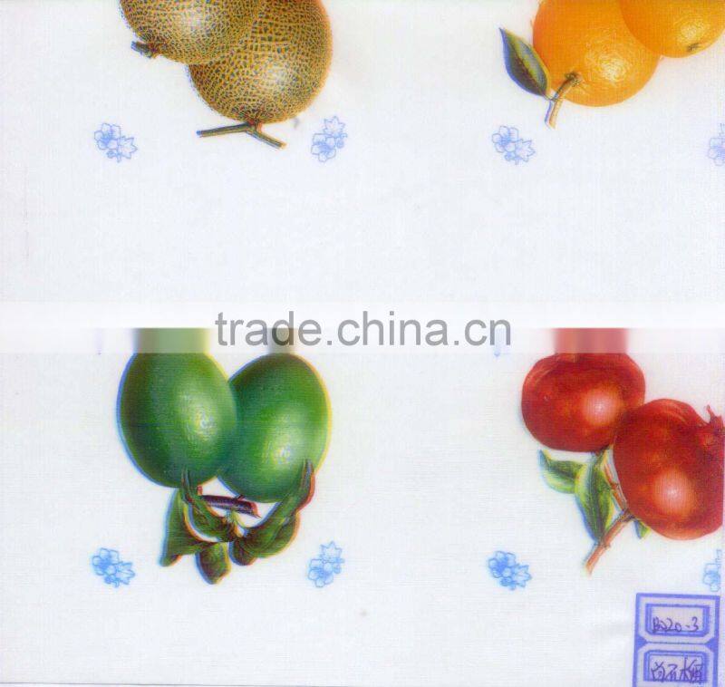2014 NEW Style Designed HOT SELL Fashion Printed Fruit PVC clear table cover cloth