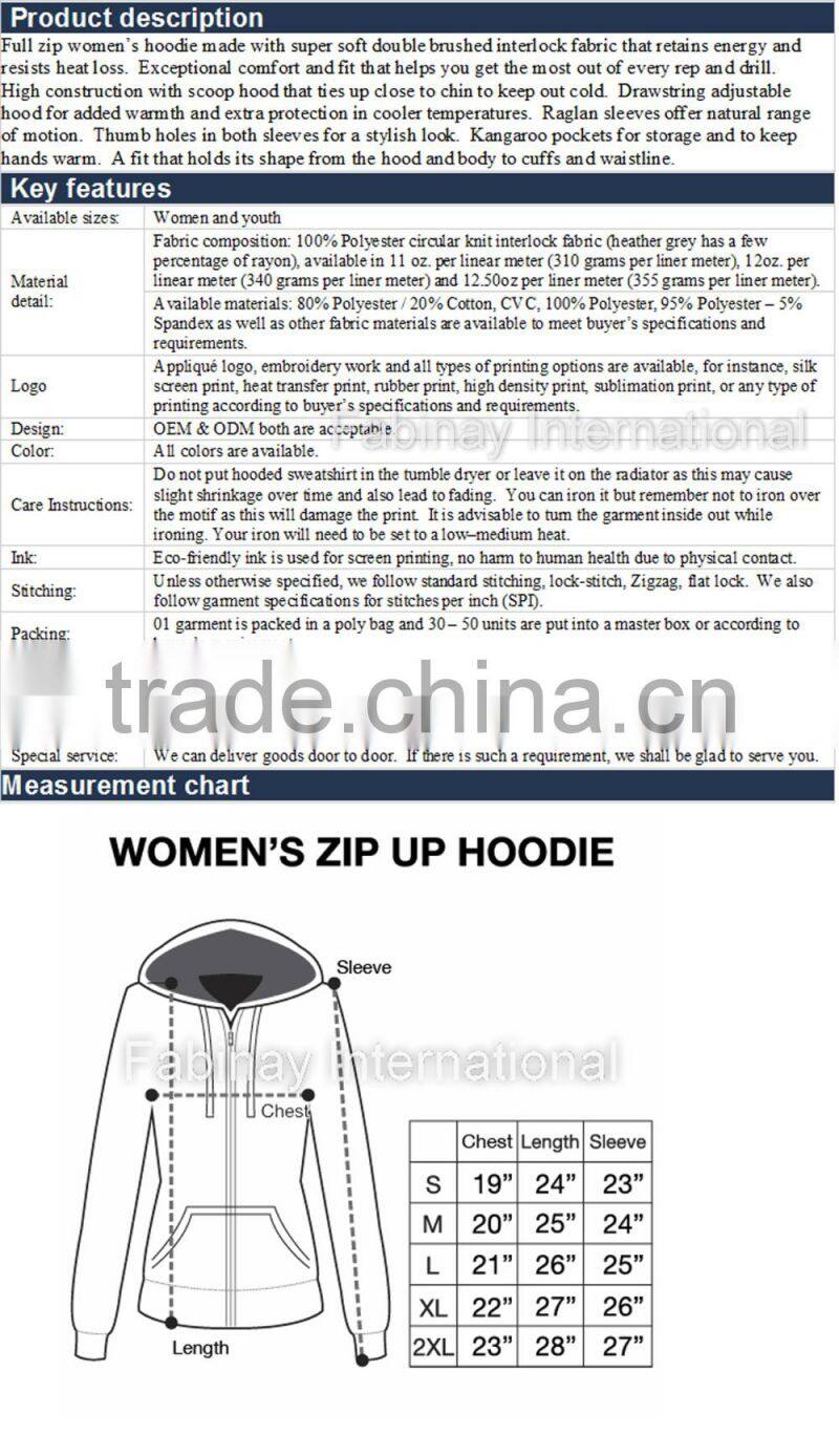 Top Selling Full Zip Hoodie With Thumb Holes - Women's