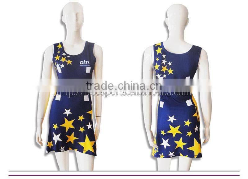 Custom design team sport women netball uniforms, netball dress