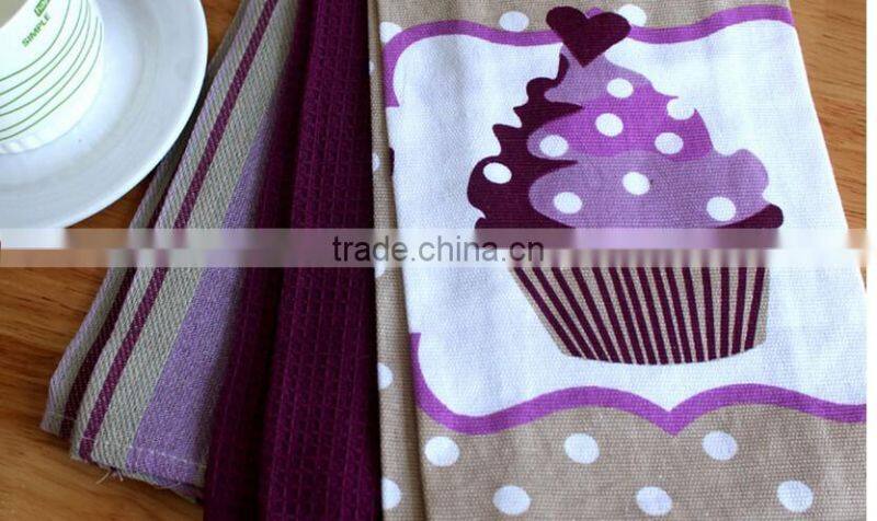 cheap cotton wholesale printed household cleaning weave dish towels