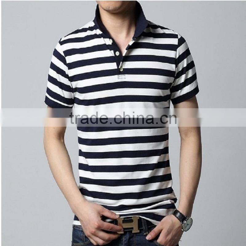 2015 high quality polo shirt newest design polot-shirt for men,stripe design casual or classical couple polo golf t-shirt