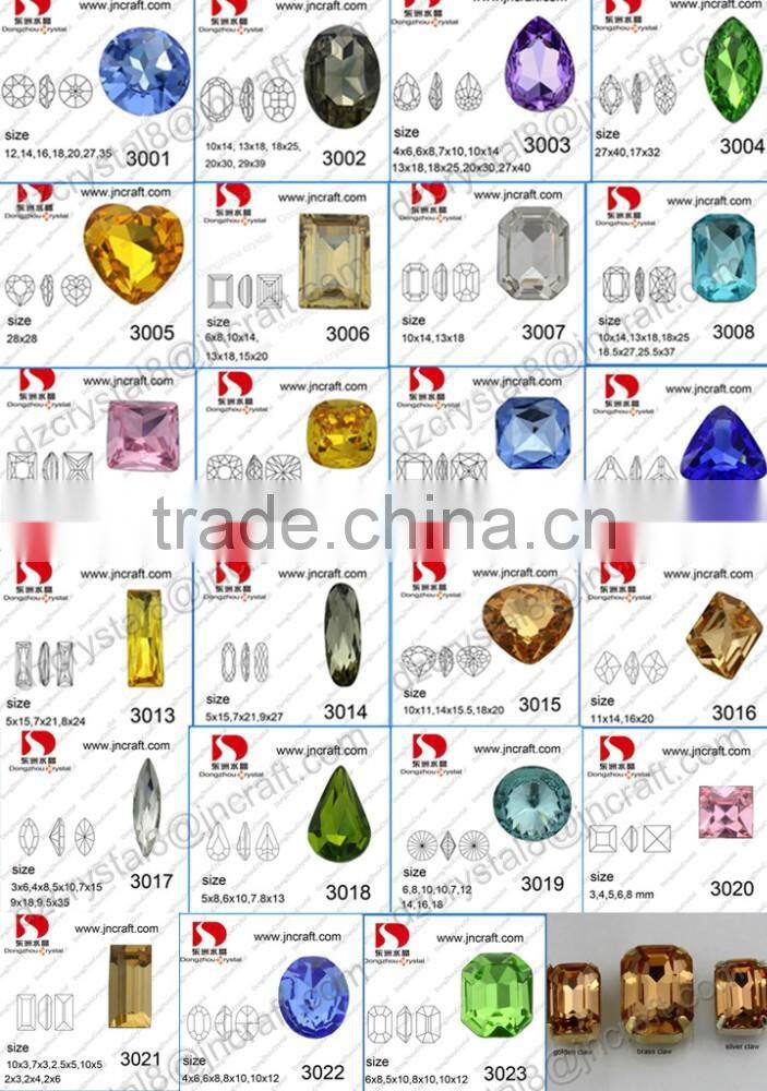 Sew on crystal rhinestone claw setting stones for clothes decoration