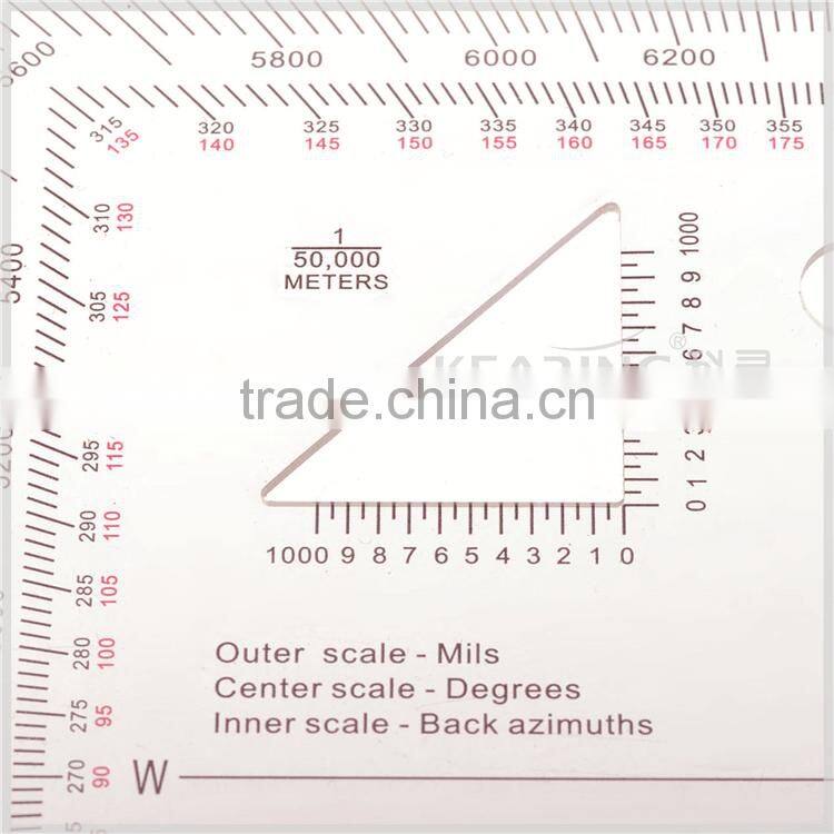 Kearing brand manufacture aviation square protractor,combination square set protractor,super quality military square ruler#KMP-4