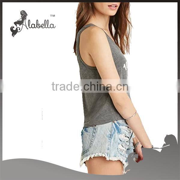 Gym wear wholesale stringer gym vest with screen print