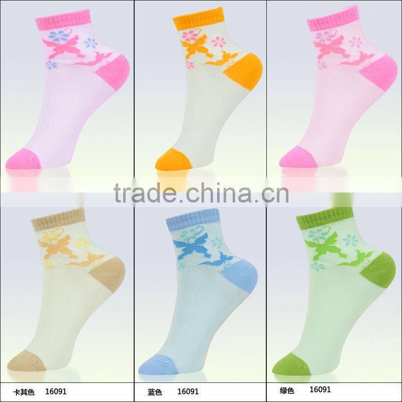 colorful flower women cotton socks