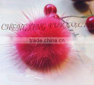 CX-F-01 Mink Fur Cute Ball Fashion Ring