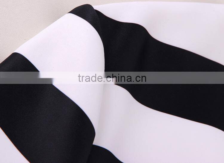 New Sexy Black White Stripes Chevron Print Strapless Evening Dress Fancy Maxi Dress Bodycon Dresses For Summer